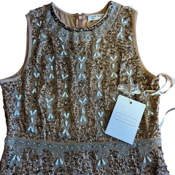 Mac Duggal Embellished Sheath Dress Glam Gala Holiday Party Bridal NWT 12 - Picture 9 of 16